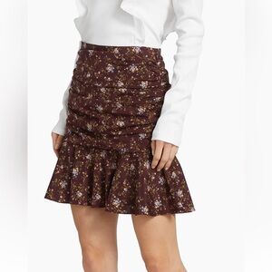Veronica Beard Floral Silk Skirt Sz 4